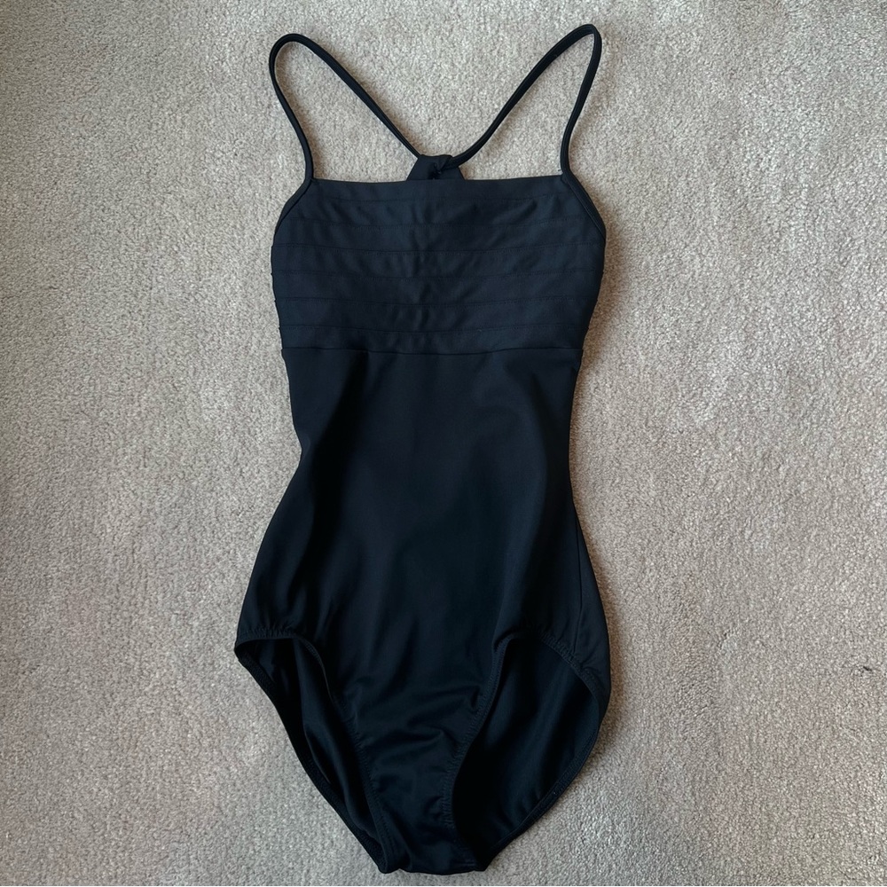 Mirella Black Camisole Leotard Size Petite (XS)